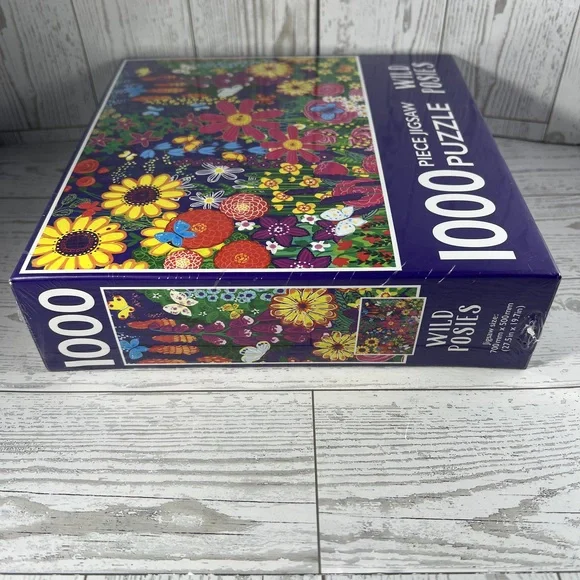 Jigsaw Puzzle 1000 Piece Wild Posies Summertime Floral Botanical from Page - Picture 5 of 8